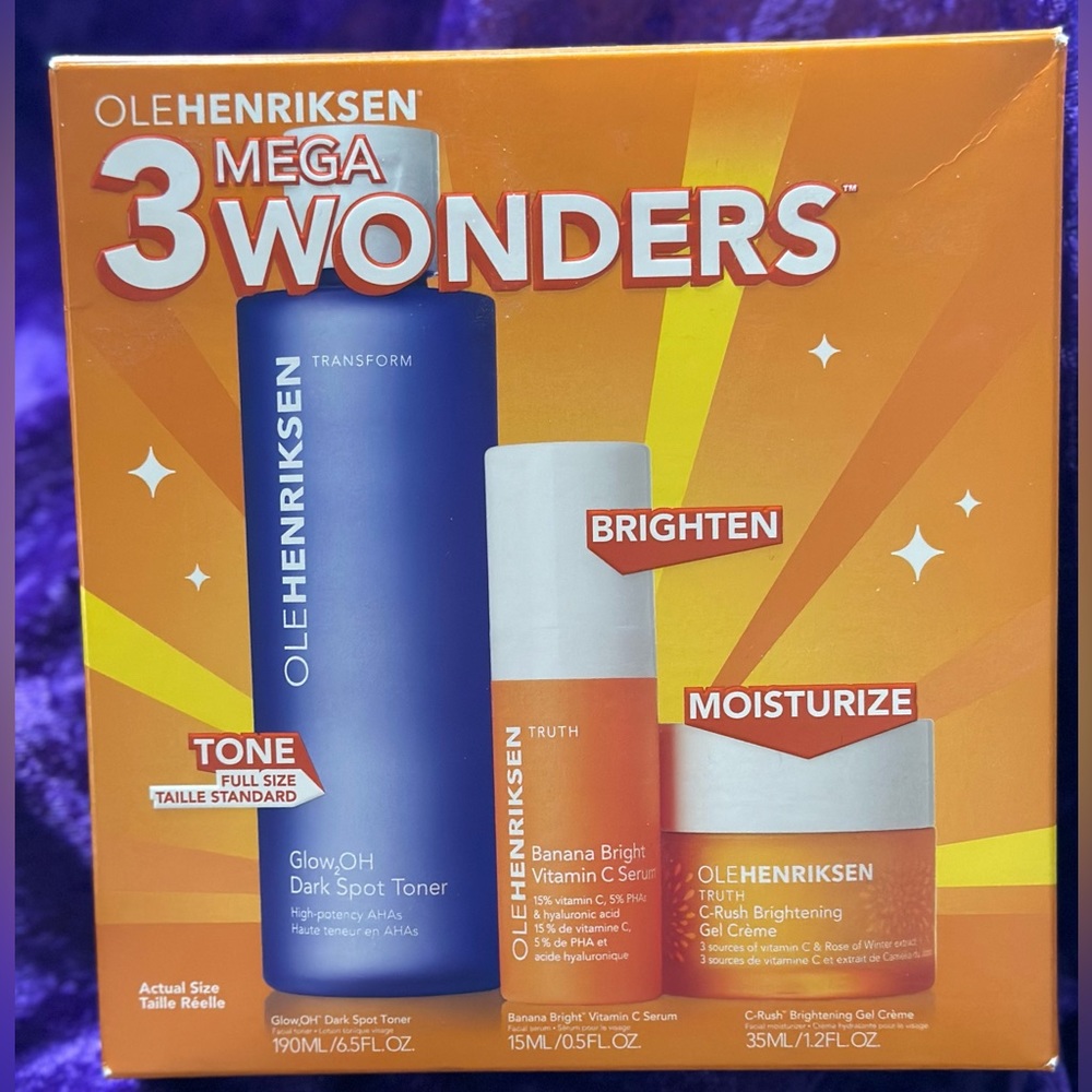 NEW Ole Henriksen set (Brightening Gel Cream, Vitamin C Serum & Dark Spot Toner)